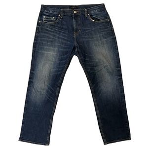 Banana Republic Jeans Mens 36x30 Blue Athletic Denim Stone Wash Taper Casual Men